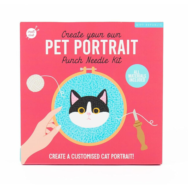 Gift Republic - Punch Needle Kit Pet Portrait - cat