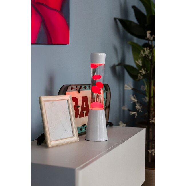 Fisura - Lava Lamp - red lava - white base