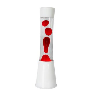 Fisura Lava Lamp - red lava - white base