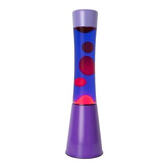 Fisura Lava Lamp - blue with red lava - purple base