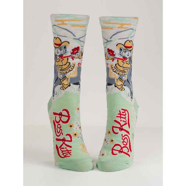 Blue Q - Socken Boss Kitty - Größe 36-41 (Damen)