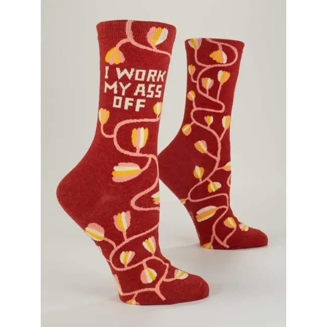 Blue Q Socks I Work My Ass Off - women