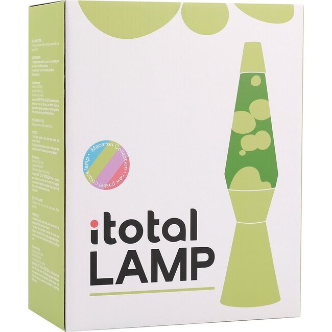 i-total - Lavalampe Rakete - grün mit gelb lava - Grüner Basis