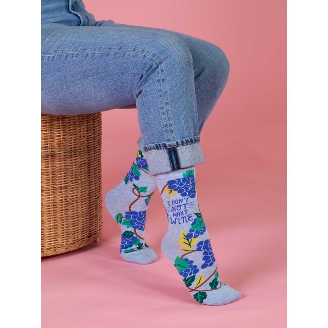 Blue Q - Socken I Don't Not Want Wine - Größe 36-41 (Damen)