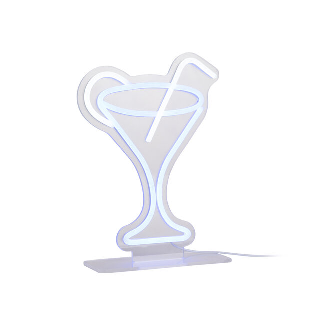 Leitmotiv LED Neon Licht Cocktail met Rietje