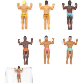 npw Glass Markers Men in Swimming Trunks