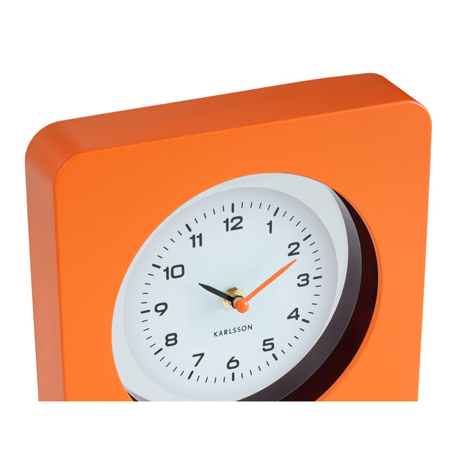 Karlsson - Wandklok New Vintage - oranje