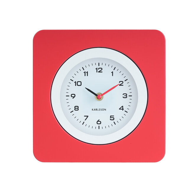 Karlsson Wandklok New Vintage - rood