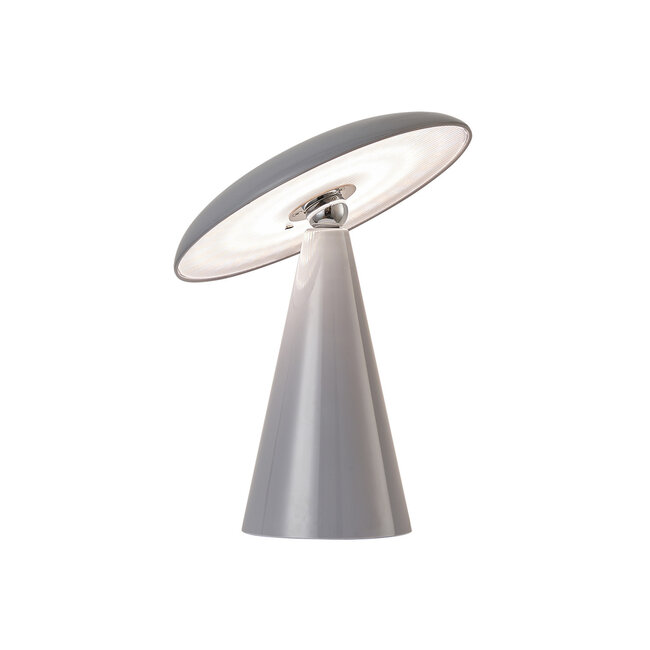 Leitmotiv - Lampe de Table Phoebe LED - gris - rechargeable via USB - fonctionnement soft touch