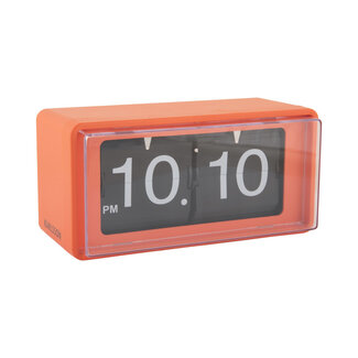 Karlsson Wall/Table Clock Retro Boxed Flip - orange