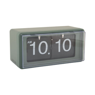 Karlsson Wall/Table Clock Retro Boxed Flip - green