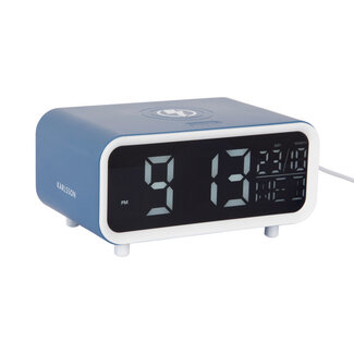 Karlsson Wecker Chunky  mit Handy-Lader - blau