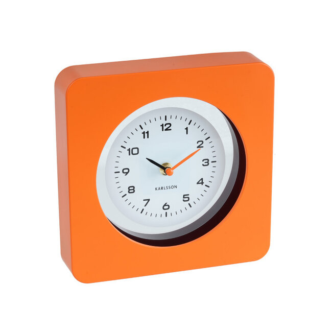 Karlsson - Horloge Murale New Vintage - orange