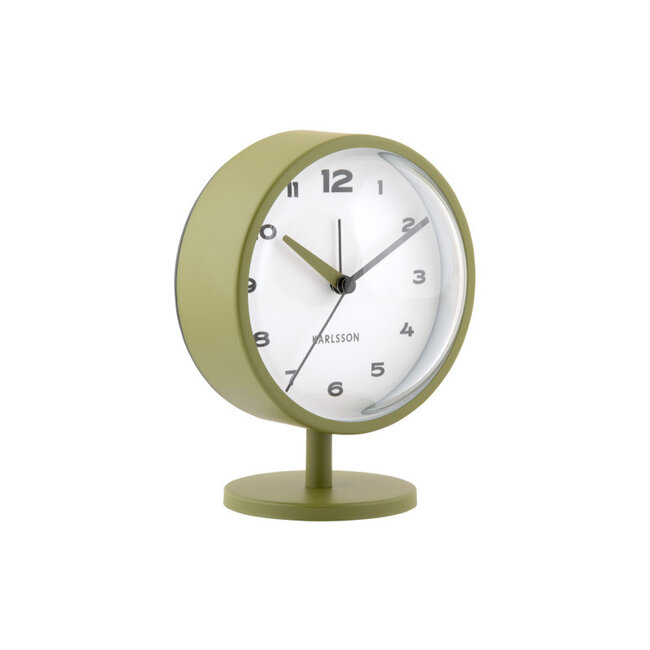 Karlsson - Wekker Brisk Dome - legergroen