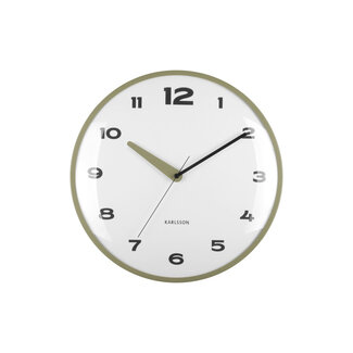 Karlsson Wanduhr Brisk Dome  - armeegrün