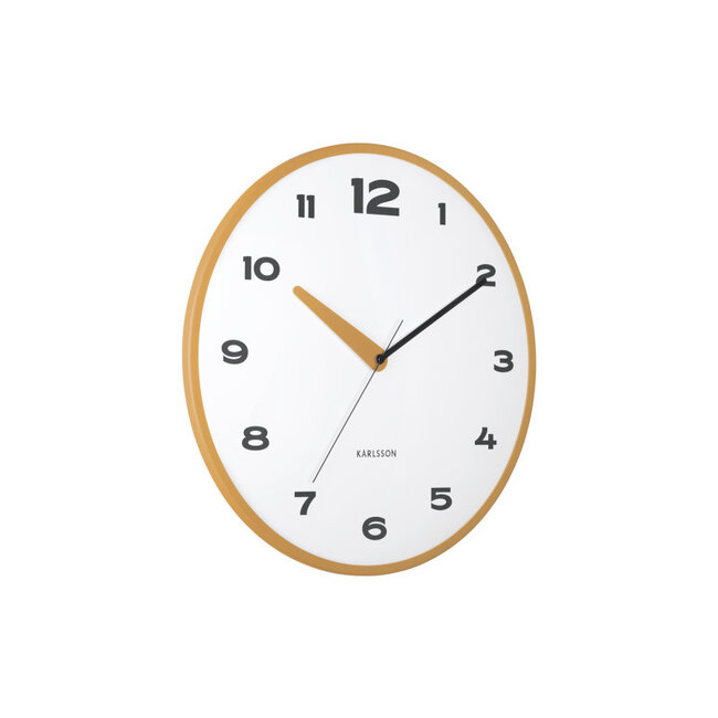 Karlsson - Horloge Murale Brisk Dome - jaune ocre