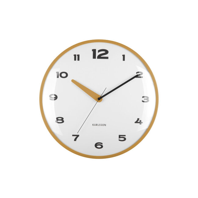 Karlsson - Wall Clock Brisk Dome - ochre yellow