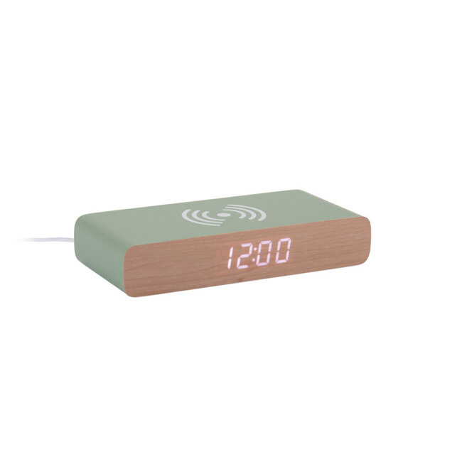 Karlsson Alarm Clock Retro Flat LED - jungle green