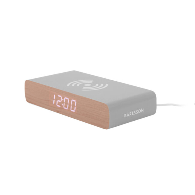 Karlsson - Alarm Clock Retro Flat LED - grey