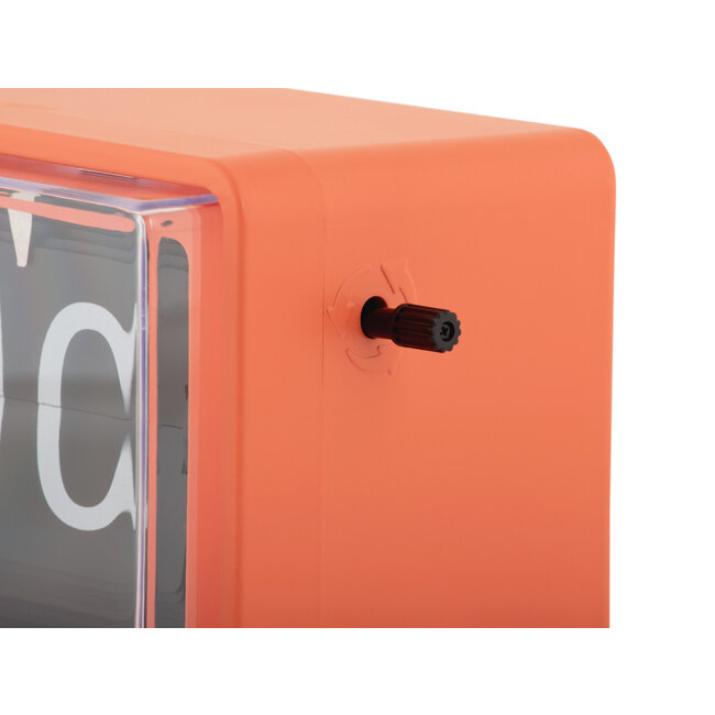 Karlsson - Wand/Tafelklok Retro Boxed Flip - oranje