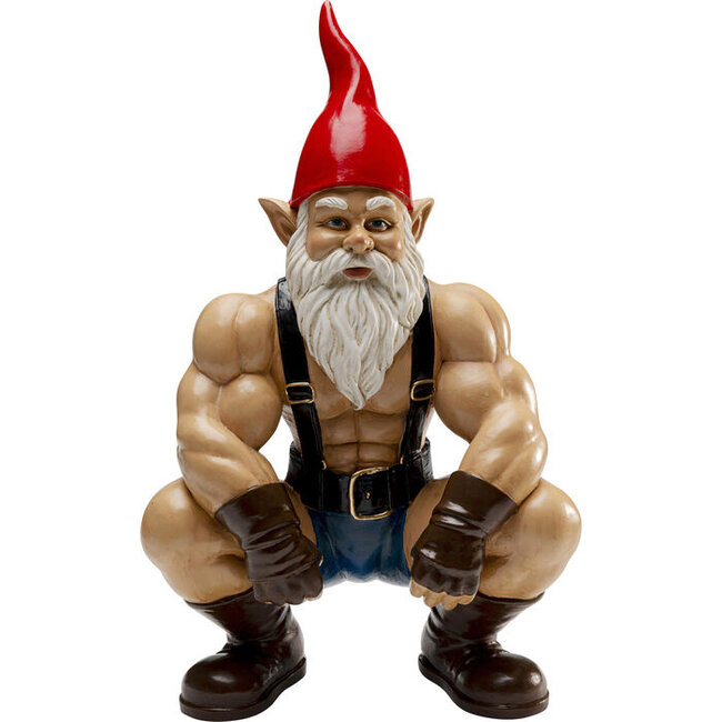 Kare Design - Sculpture - Déco Figurine Gnome Musclé - H 48 cm - usage intérieur