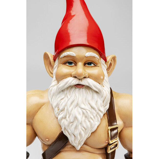 Kare Design - Sculpture - Déco Figurine Gnome Musclé - H 60 cm - usage intérieur