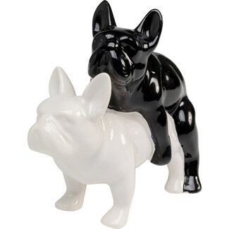 Kare Design Figurine Chiens d'Amour - noir/blanc