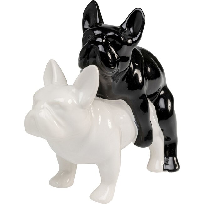 Kare Design Beeld Liefdeshonden - zwart/wit