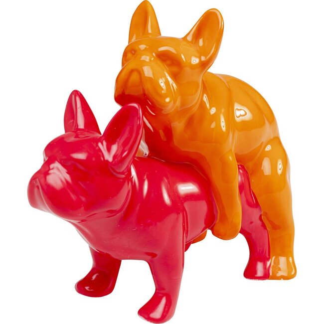 Kare Design - Dekofigur Liebeshunde Love Dogs - rot/orange