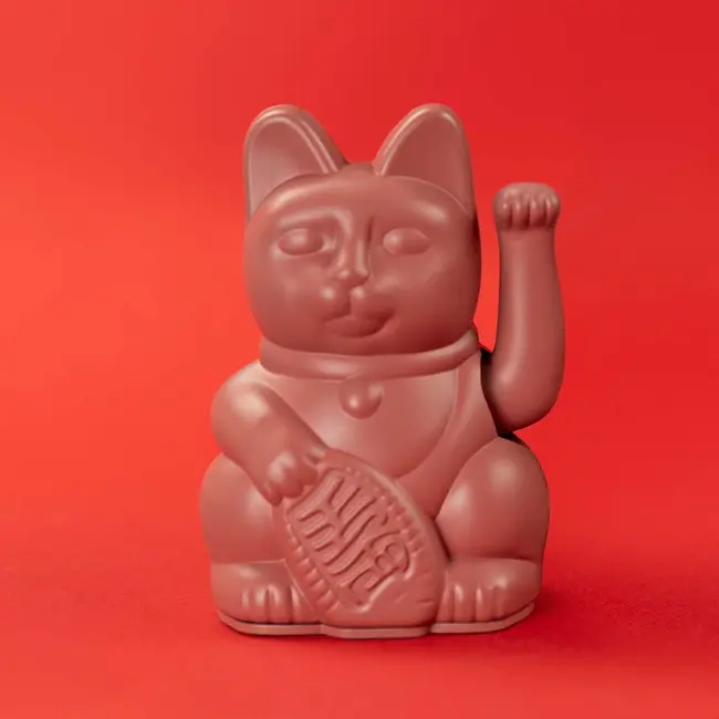 Donkey - Wuivende Gelukskat Mini Maneki-Neko - bessenrood