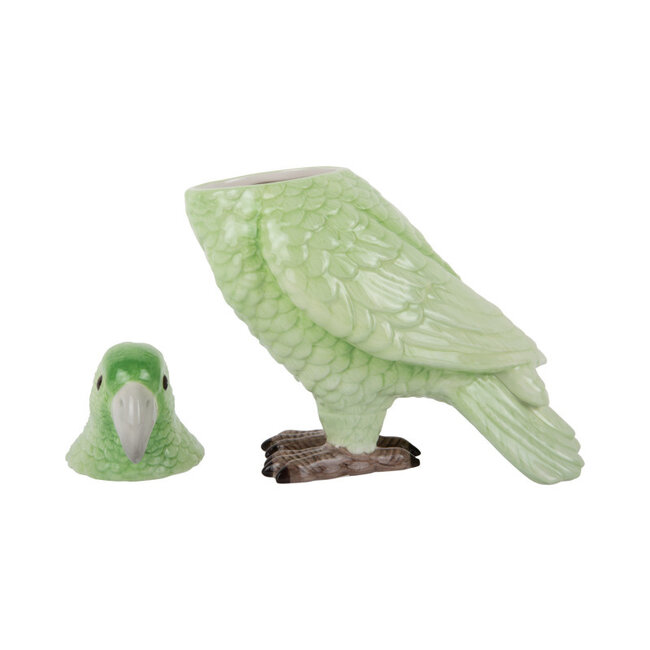 Present Time - Aufbewahrungsbox Vogel Papagei - grün