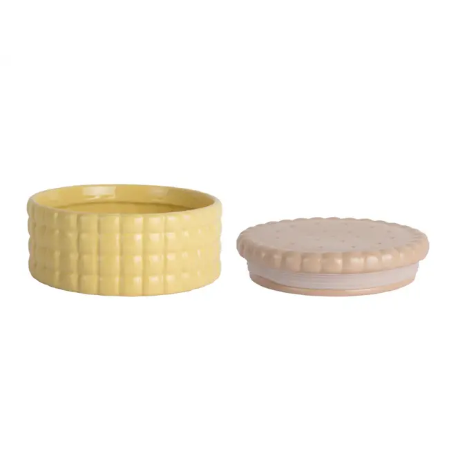 Present Time - Voorraadpot - Koekjesdoos - large - zacht geel