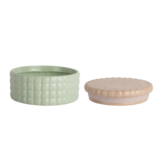 Present Time -  Pot De Stockage - Pot à Biscuits - large - vert doux