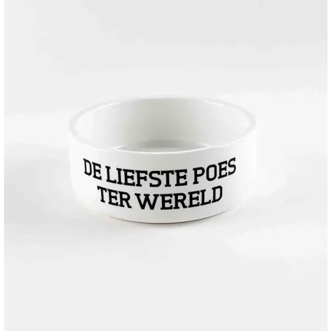 Urban Merch - Futternapf oder Trinknapf Katze - De Liefste Poes Ter Wereld