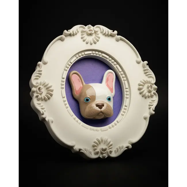 Blogo Design - Cadre Déco Bulldog Orlando - blanc