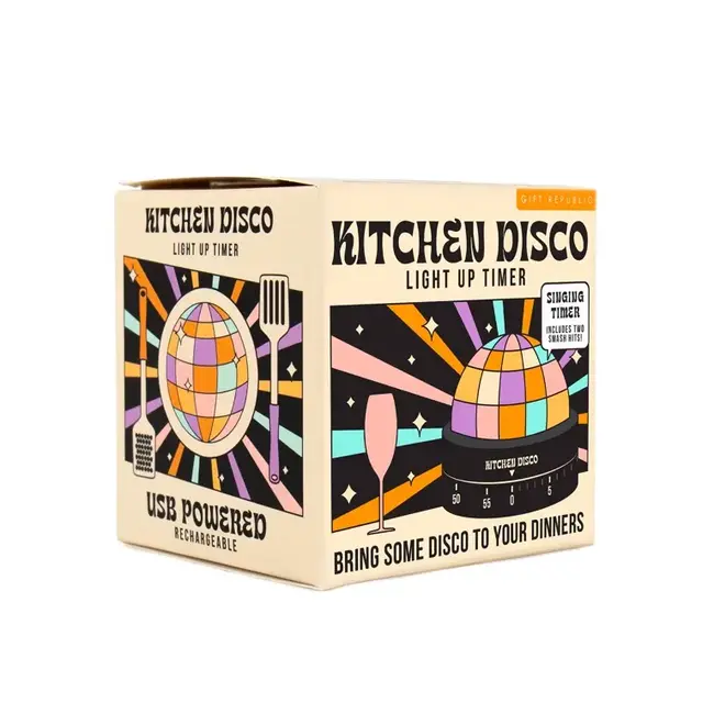 Gift Republic - Keukentimer Kitchen Disco - USB - oplaadbaar