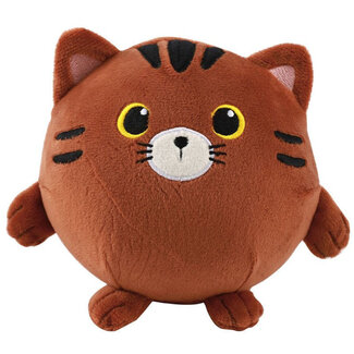 i-total Cuddle and Squeeze Pillow Brown Cat