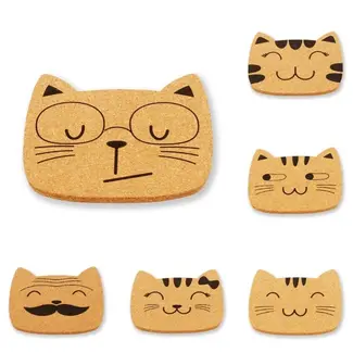 Winkee Glasuntersetzer Katzen