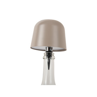 Leitmotiv Flaschenlampe Cone Hat - warmes grau