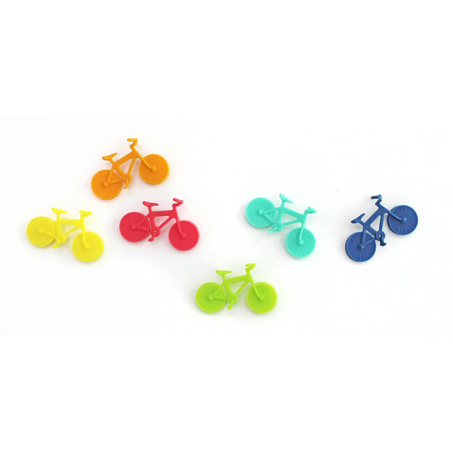 Winkee - Glasmarker Fahrrad - Satz von 6