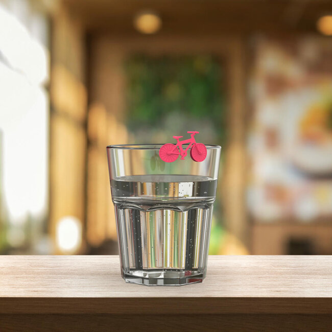 Winkee - Glasmarker Fahrrad - Satz von 6