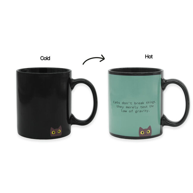 Winkee - Tasse Chat Coquin - Mug Thermosensible Magique