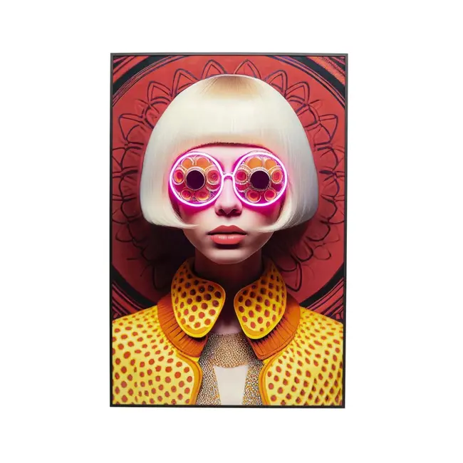 Kare Deign - LED-Schilderij Wanddecoratie Fancy Blonde Lady