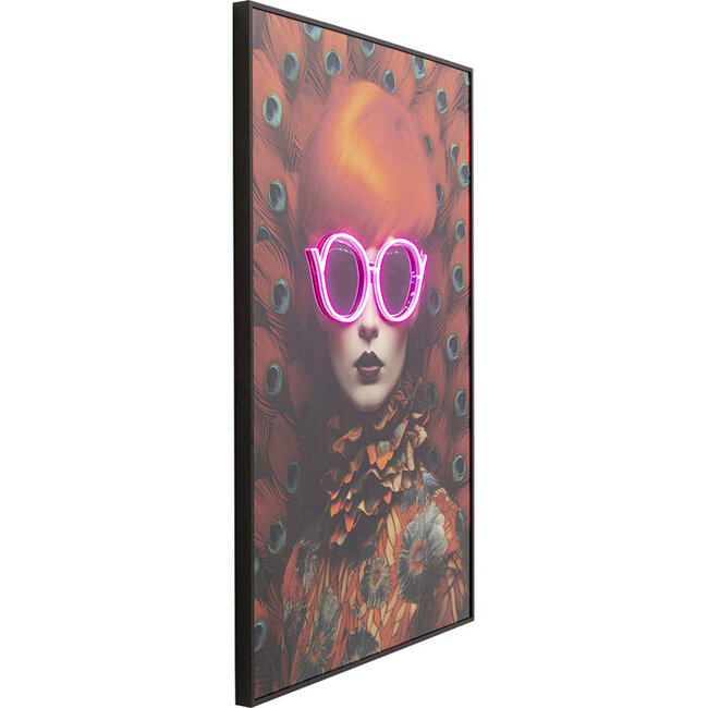 Kare Deign - LED-Schilderij Wanddecoratie Fancy Red Lady