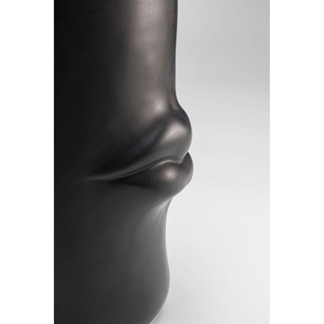 Kare Design - Vase Labbra Lips - noir - H 22 cm