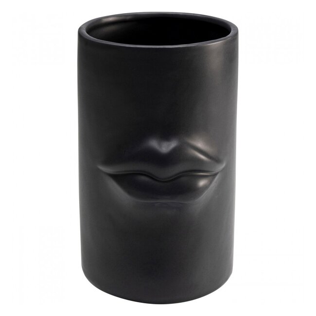 Kare Design - Vaas Labbra Lips - zwart - H 22 cm