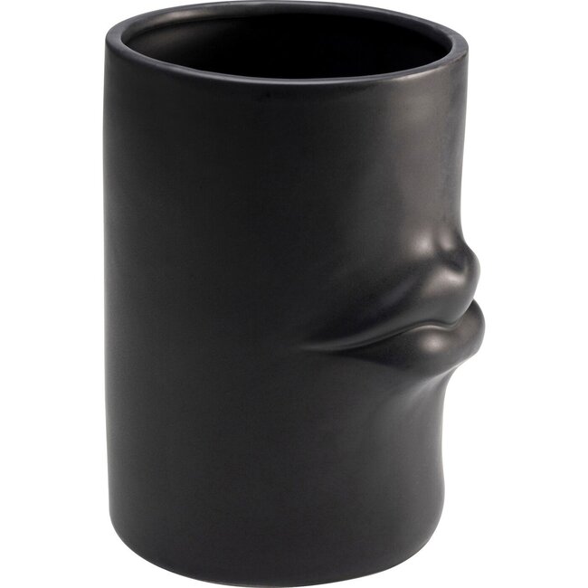 Kare Design - Vase Labbra Lips - noir - H 22 cm