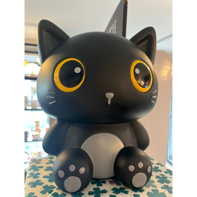 i-total - Spardose Große Schwarze Katze - H 27 cm