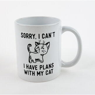 Urban Merch Becher Sorry I Can't, I Have Plans With My Cat