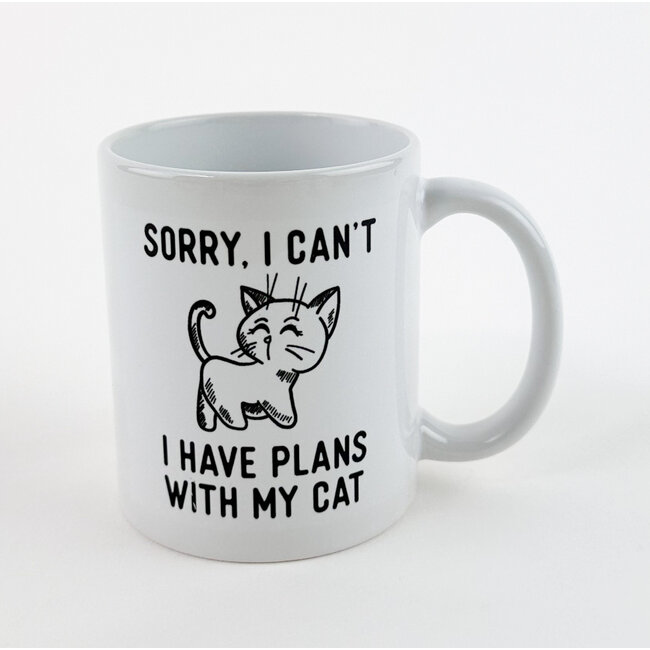 Urban Merch Beker Sorry I Can't, I Have Plans With My Cat